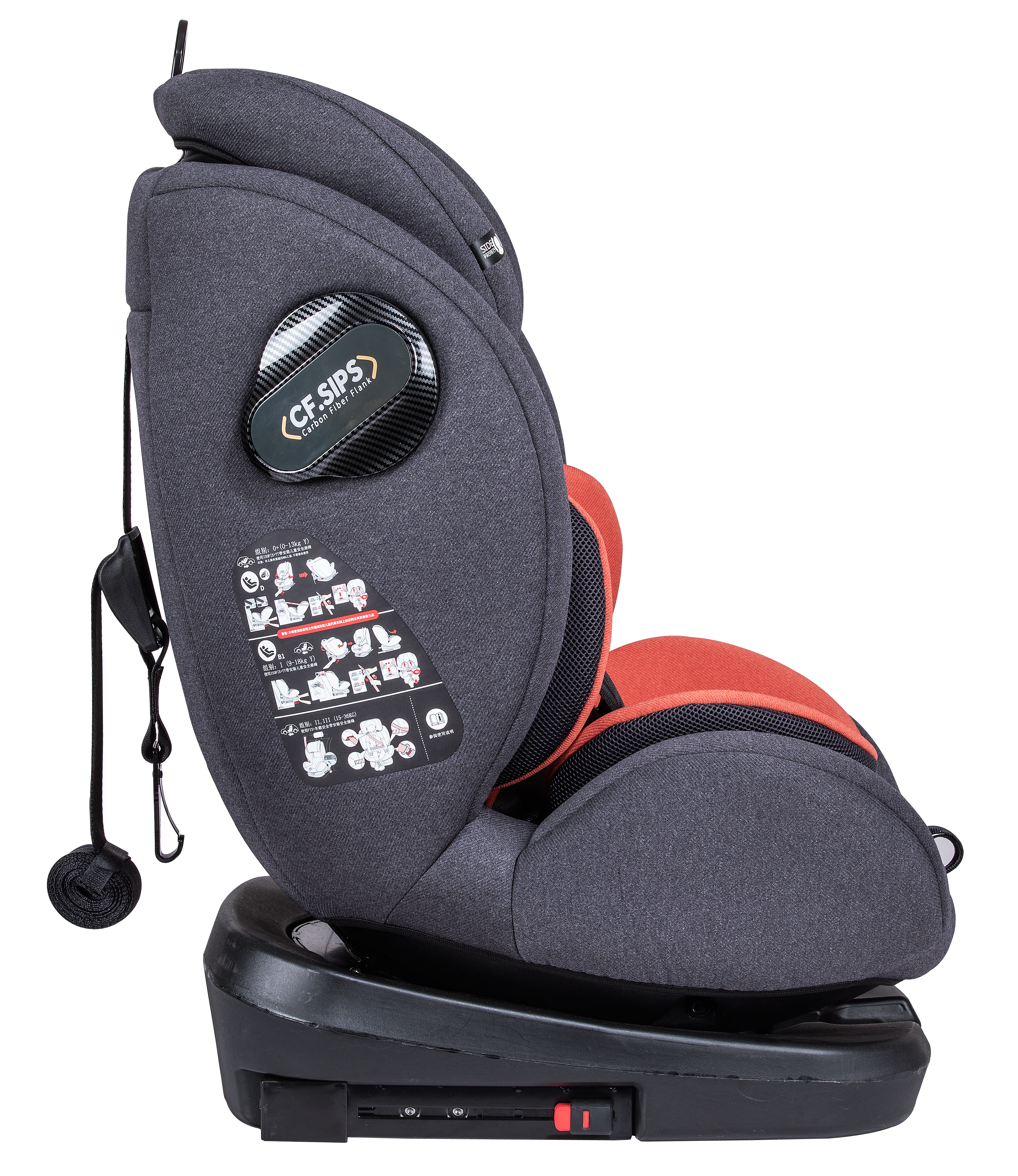 Side Impact Protection Portable 4 Years Old Baby Car Seat